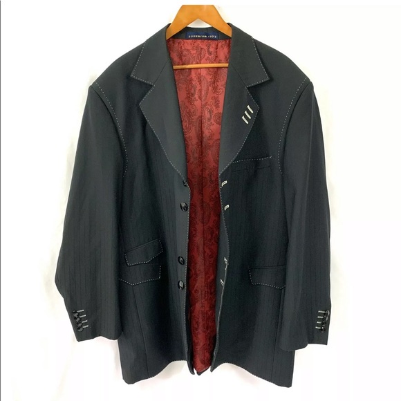 Valentino Ferrel 50R 2XL Italy Mens Blazer Black